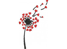 Stickdatei - Pusteblumen Herzen